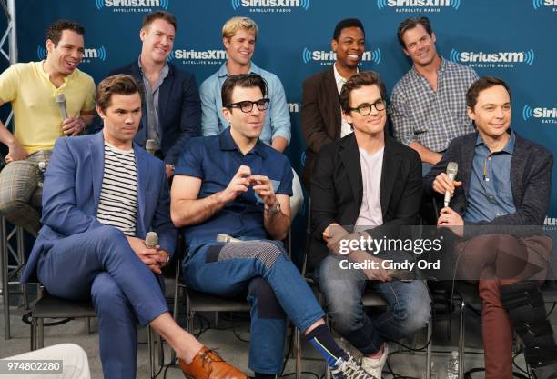 Actors Andrew Rannells, Zachary Quinto, Matt Bomer, Jim Parsons, Robin de Jesus, Brian Hutchison, Charlie Carver, Michael Benjamin Washington and Tuc...