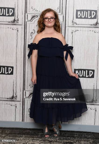 Actress Milly Shapiro visits Build Series to promote "Hereditary" at Build Studio on June 14, 2018 in New York City.