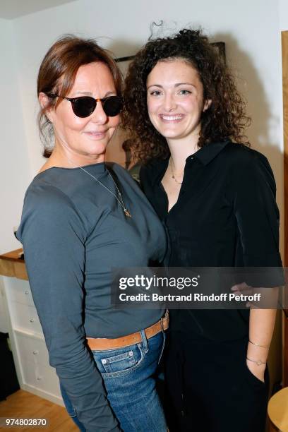 Elizabeth Taylor and Natacha Casanova attend the Inauguration of the new Mackeene pop-up store, from 1st to 30th June, on June 14, 2018 in Paris,...