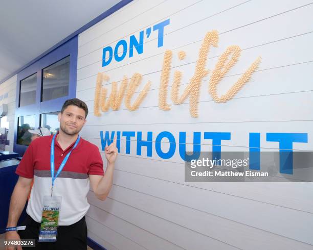 Actor Jerry Ferrara at the American Express Card Member Club at the 2018 U.S. Open at Shinnecock Hills Golf Club on June 14, 2018 in Southampton, New...