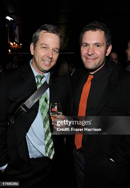 Documentary Jury member Patrick Creadon and Director Michael Palmieri attend the 25th Film Independent Spirit Awards after party held at the Nokia...