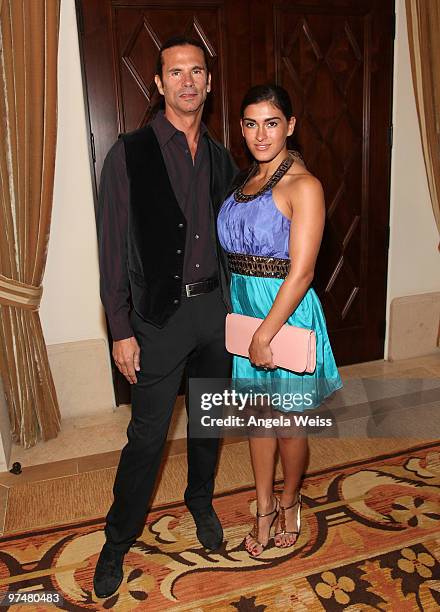 Lorenzo Lamas and Shawna Craig attend the 17th annual Multicultural Motion Picture Association student filmmaker Oscar luncheon at Montage Beverly...