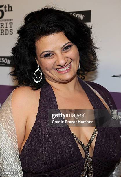 Actress Nisreen Faour attends the 25th Film Independent Spirit Awards after party held at the Nokia Theatre L.A. Live on March 5, 2010 in Los...