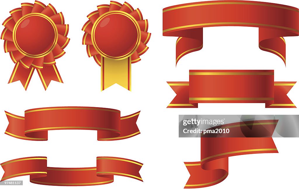 Red Ribbon Trophy Red Ribbon Awards High-Res Vector Graphic - Getty Images