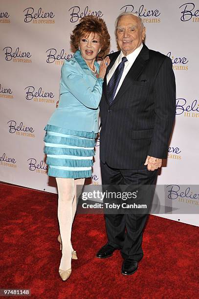 Tova and Ernest Borgnine pose for a picture at the Ernest Borgnine Pre-Oscar party at Universal Studios Hollywood on March 5, 2010 in Universal City,...