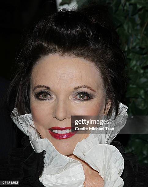 Joan Collins arrives to the QVC Celebrates Red Carpet Style held at Four Seasons Hotel on March 5, 2010 in Beverly Hills, California.