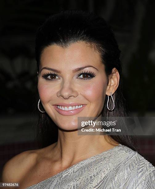 Ali Landry arrives to the QVC Celebrates Red Carpet Style held at Four Seasons Hotel on March 5, 2010 in Beverly Hills, California.