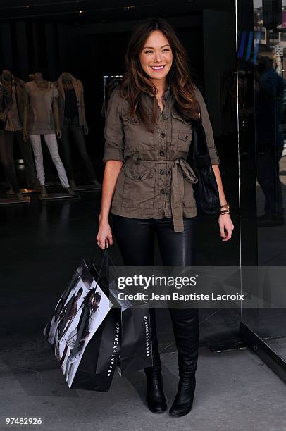 Lindsay Price shops at Armani at on March 5, 2010 in Los Angeles, California.