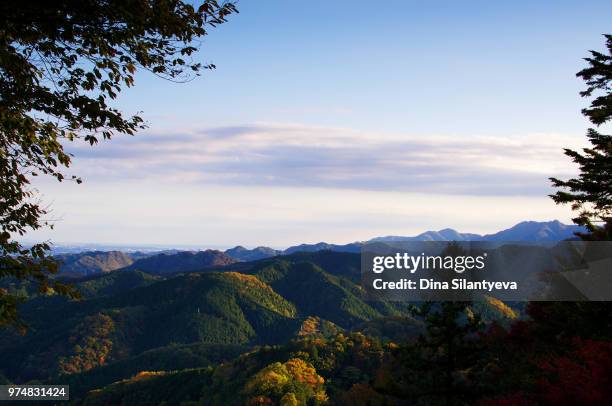 vew from takao-san - vew stock pictures, royalty-free photos & images