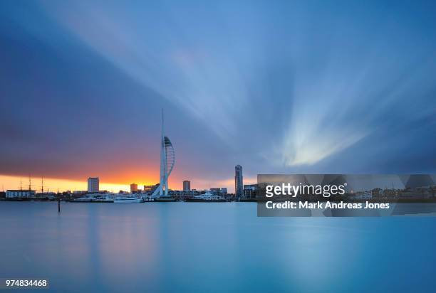 spinnaker tower - spinnaker tower stock pictures, royalty-free photos & images