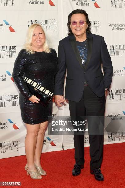 Betsy Perez and Rudy Perez attend the Songwriters Hall of Fame 49th Annual Induction and Awards Dinner at New York Marriott Marquis Hotel on June 14,...