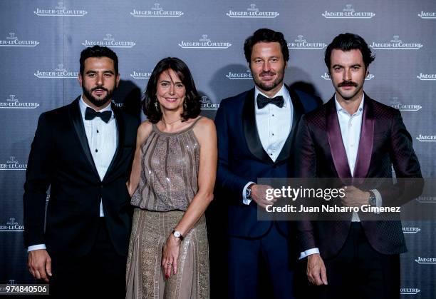 Javier Rey, Antonio Velazquez, Fernando Andina and Mercedes Canos attend Jaeger-LeCoultre Polaris Collection Gala at Nubel Restaurant on June 14,...