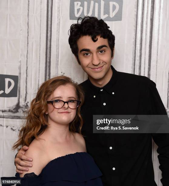 Actors Milly Shapiro and Alex Wolff visit Build Series to promote "Hereditary" at Build Studio on June 14, 2018 in New York City.