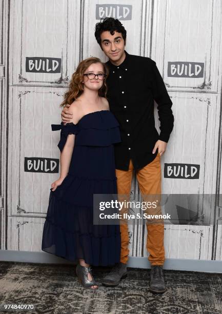 Actors Milly Shapiro and Alex Wolff visit Build Series to promote "Hereditary" at Build Studio on June 14, 2018 in New York City.