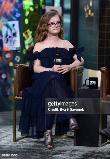 Actress Milly Shapiro visits Build Series to promote "Hereditary" at Build Studio on June 14, 2018 in New York City.