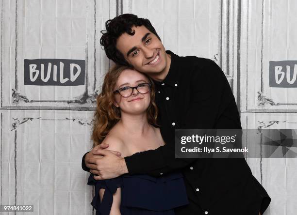 Actors Milly Shapiro and Alex Wolff visit Build Series to promote "Hereditary" at Build Studio on June 14, 2018 in New York City.