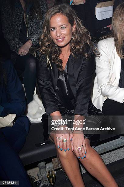 Jade Jagger attends the Lanvin Ready to Wear show as part of the Paris Womenswear Fashion Week Fall/Winter 2011 at Halle Freyssinet on March 5, 2010...