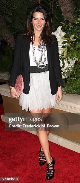 Actress Angie Harman attends the QVC Red Carpet Style event at the Four Seasons Hotel on March 5, 2010 in Beverly Hills, California.