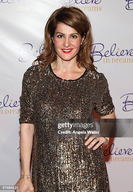 Actress Nia Vardalos attends the 'Believe In Dreams' Pre-Oscar party hosted by Chandler Lutz and Ernest Borgnine at Universal Studios on March 5,...