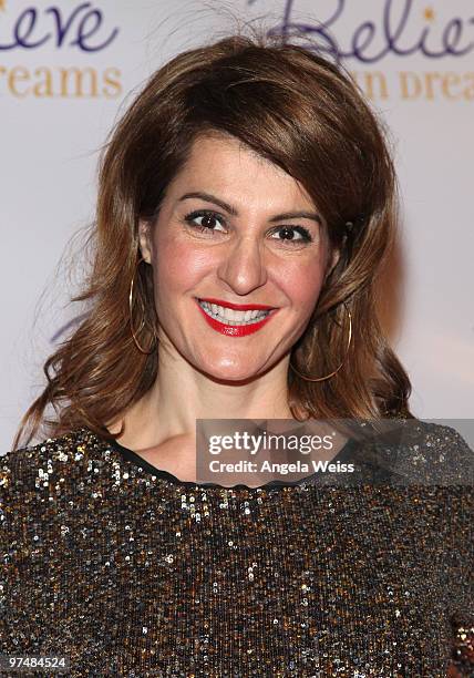 Actress Nia Vardalos attends the 'Believe In Dreams' Pre-Oscar party hosted by Chandler Lutz and Ernest Borgnine at Universal Studios on March 5,...