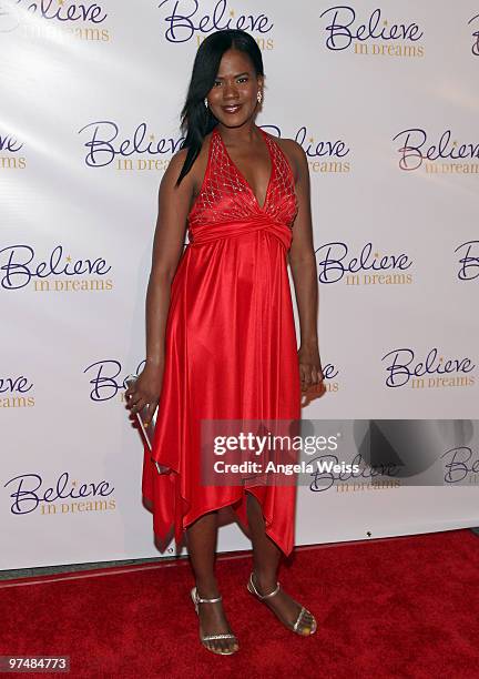 Actress Tangi Miller attends the 'Believe In Dreams' Pre-Oscar party hosted by Chandler Lutz and Ernest Borgnine at Universal Studios on March 5,...