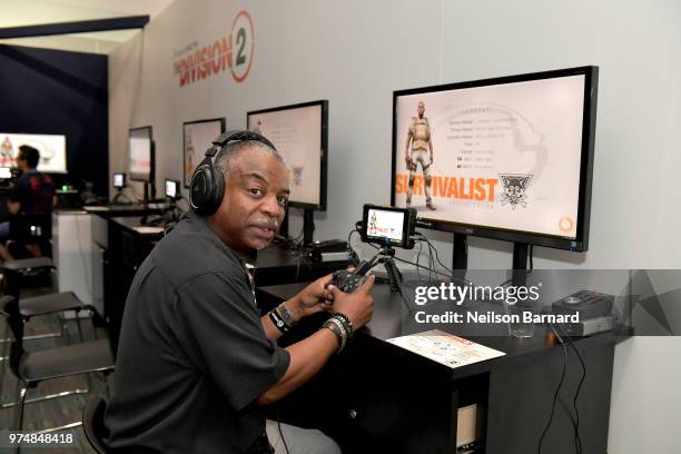 LeVar Burton playing Tom Clancy's The Division 2 during E3 2018 at Los Angeles Convention Center on June 14, 2018 in Los Angeles, California.