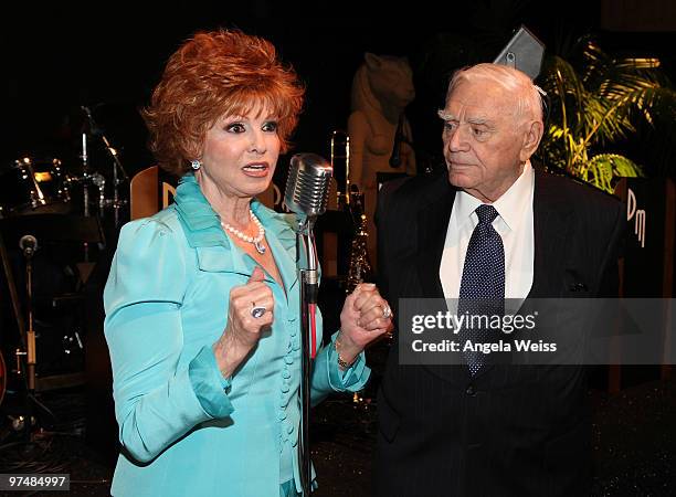 Tova and Ernest Borgnine attends the 'Believe In Dreams' Pre-Oscar party hosted by Chandler Lutz and Ernest Borgnine at Universal Studios on March 5,...