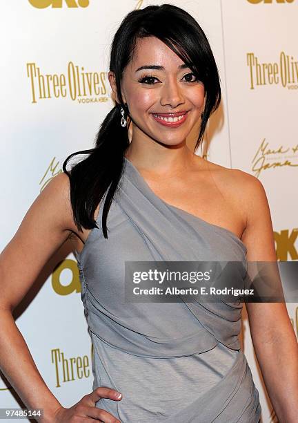 Actress Aimee Garcia arrives at OK! Magazine's annual pre-Oscar bash on March 5, 2010 in Los Angeles, California.