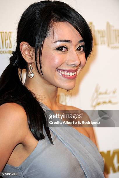 Actress Aimee Garcia arrives at OK! Magazine's annual pre-Oscar bash on March 5, 2010 in Los Angeles, California.
