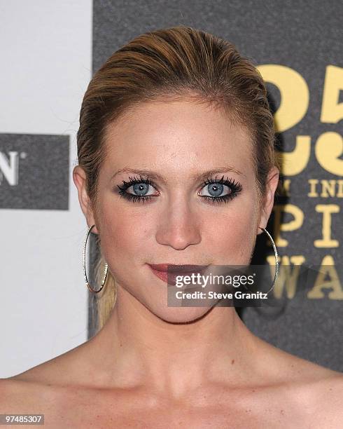 Actress Brittany Snow arrives at the 25th Film Independent Spirit Awards held at Nokia Theatre L.A. Live on March 5, 2010 in Los Angeles, California.