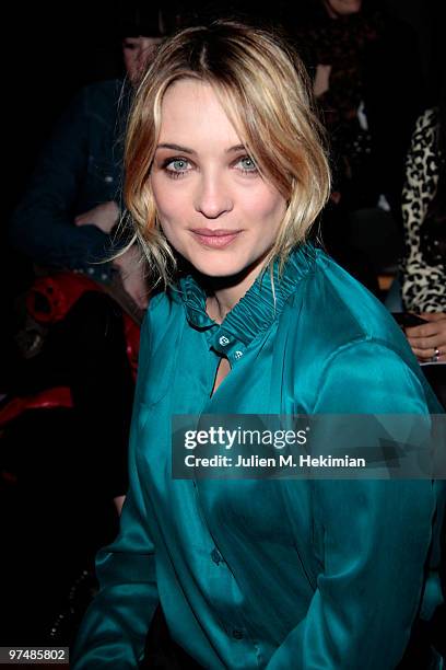 Carolina Crescentini attends the Viktor & Rolf Ready to Wear show as part of the Paris Womenswear Fashion Week Fall/Winter 2011 at Espace Ephemere...