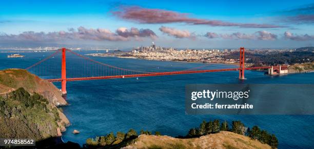 san francisco skyline - san francisco bay stock pictures, royalty-free photos & images