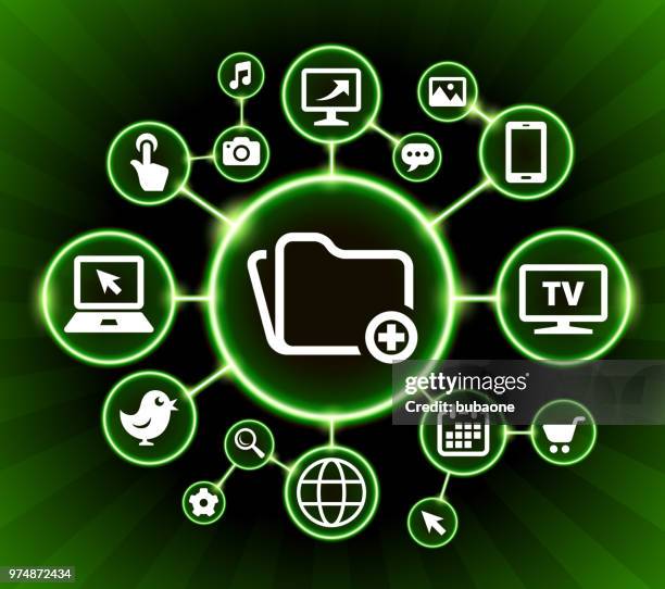 add folder internet communication technology dark buttons background - cart file stock illustrations