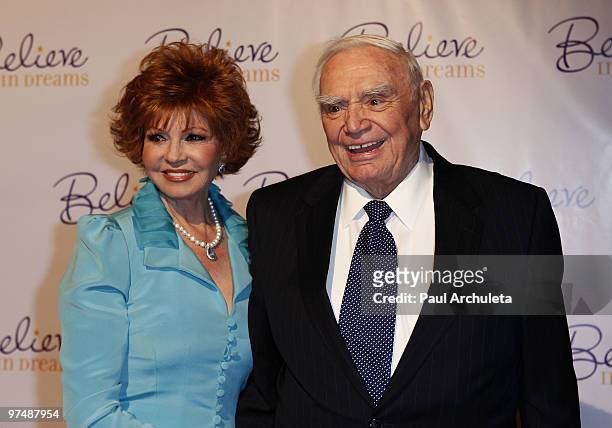 Actore Ernest Borgnine & his wife Tova Borgnine arrive at The Ernest Borgnine Pre-Oscar Party at Universal Studios Hollywood on March 5, 2010 in...