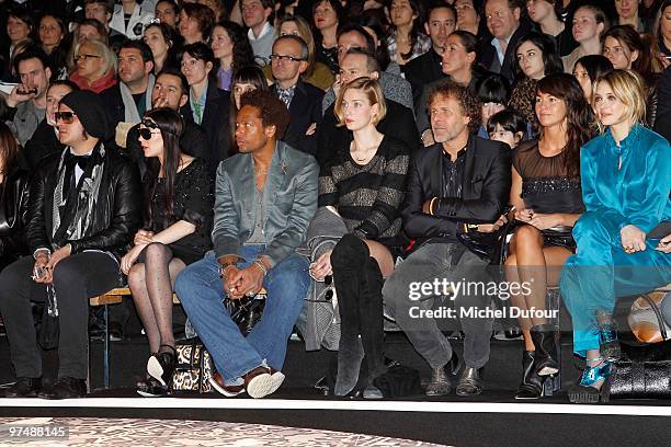 Lindsay Lohan, Gary Dourdan, Eva Kiccobono, Renzo Rosso, Ariana Alessi, Carolina Crescentini and Julie Gayet attends the Viktor & Rolf Ready to Wear...