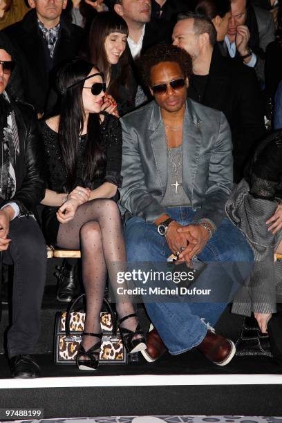 Lindsay Lohan and Gary Dourdan attends the Viktor & Rolf Ready to Wear show as part of the Paris Womenswear Fashion Week Fall/Winter 2011 at Espace...