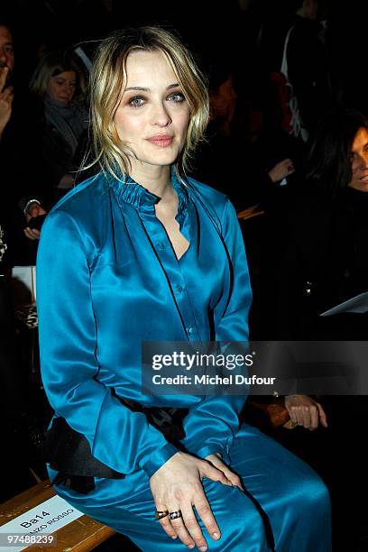 Carolina Crescentini attends the Viktor & Rolf Ready to Wear show as part of the Paris Womenswear Fashion Week Fall/Winter 2011 at Espace Ephemere...