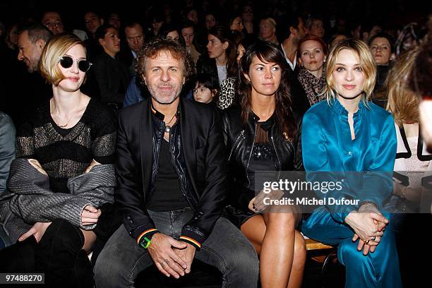 Eva Riccobono, Renzo Rosso, Ariana Alessi and Carolina Crescentini attend the Viktor & Rolf Ready to Wear show as part of the Paris Womenswear...