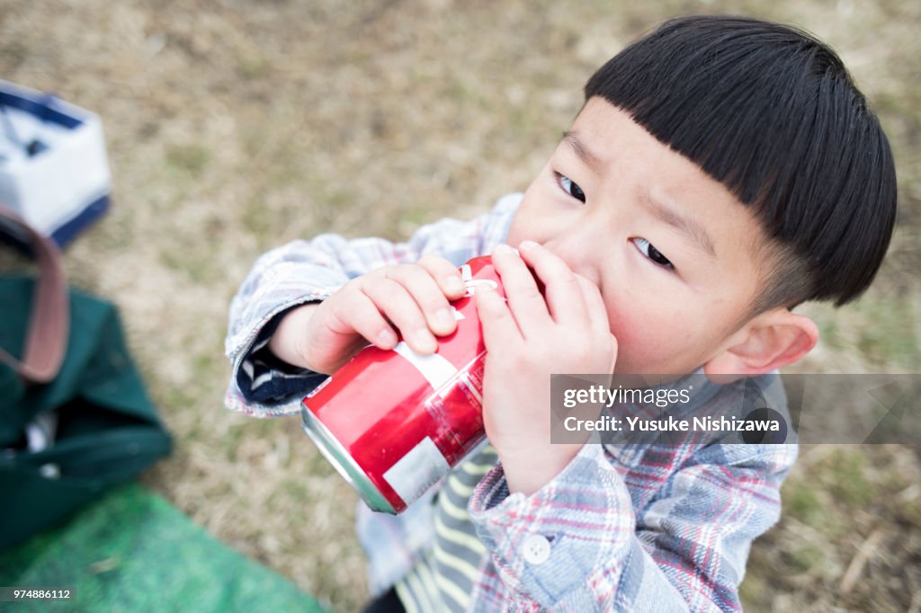 Child drinking juice