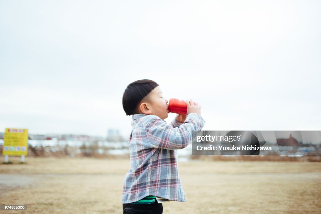 Child drinking juice