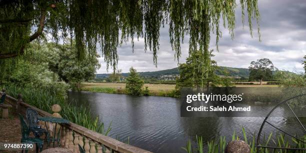 the old mill hotel, river avon - avon river stockfoto's en -beelden