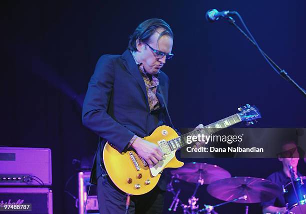 Joe Bonamassa performs at The Moore Theater on March 5, 2010 in Seattle, Washington.