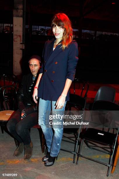 Lou Doillon attends the Martin Margiela Ready to Wear show as part of the Paris Womenswear Fashion Week Fall/Winter 2011 at Halle Freyssinet on March...