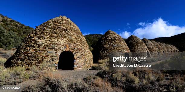 wildrose charcoal kilns - wildrose charcoal kilns stock pictures, royalty-free photos & images