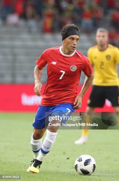 Christian BOLANOS pictured in action during a friendly game between Belgium and Costa Rica, as part of preparations for the 2018 FIFA World Cup in...
