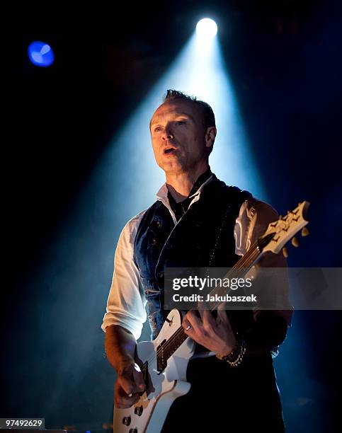 Guitarist Gary Kemp of the band Spandau Ballet performs live during a concert at the C-Halle on March 6, 2010 in Berlin, Germany. The concert is part...