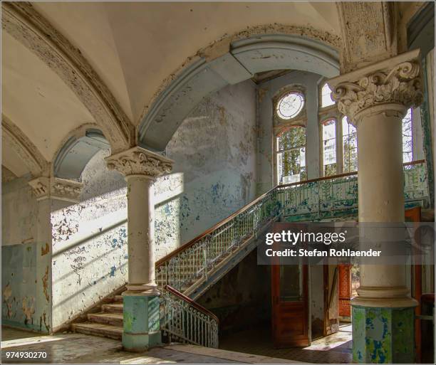 abandoned hospital, beelitz heilstaetten, germany - beelitz stock pictures, royalty-free photos & images