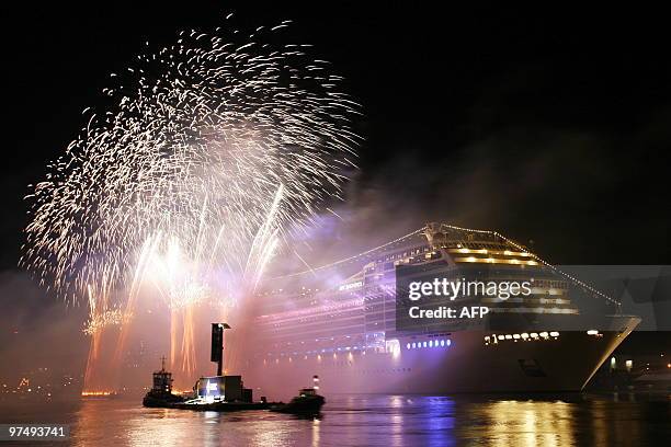 Cruise Ship Naming Ceremony Photos and Premium High Res Pictures ...