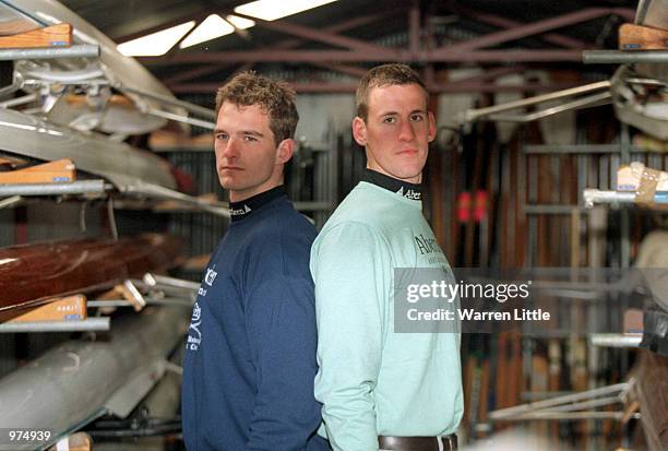 Dan Snow President of Oxford University and Kieran West the President of Cambridge University seen during the President's Challenge and Crew...