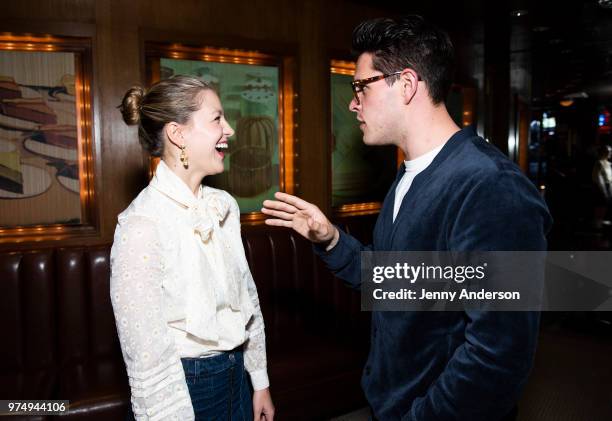 "Supergirl" star Melissa Benoist and "Riverdale" star Casey Cott attend Melissa Benoist's opening night on Broadway in "Beautiful - The Carole King...